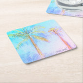 パームツリーコースター スクエアペーパーコースター (アングル)