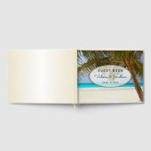パームツリーサイド海ビーチ結婚式ゲストブック ゲストブック (全面)