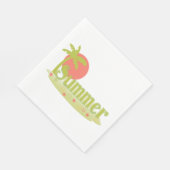 パームツリーサマーと太陽とビーチ スタンダードランチョンナプキン (角)