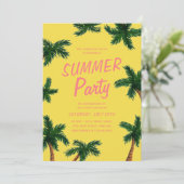 パームツリーサマーパーティの招待状 招待状 (スタンド正面)