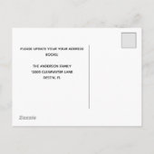 パームツリーサンセットアドレスの変更ビーチ移動 案内ポストカード (裏面)