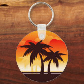 パームツリーサンセットキーチェーン キーホルダー (正面)