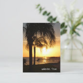パームツリーサンセット ポストカード (スタンド正面)
