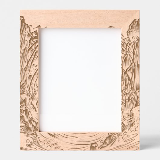 パームツリーサンセット レーザー彫刻フレーム (正面)