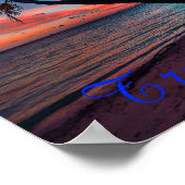 パームツリーサンディビーチトロピカルパラダイスアイランド ポスター (角)