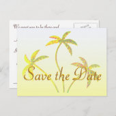 パームツリーザデイトゴールデングリッター 案内ポストカード (正面/裏面)