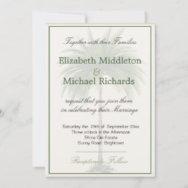 パームツリーシエレガントックモダン結婚式招待状 招待状