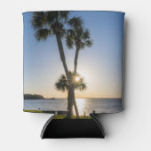 パームツリーシザーシルエットクーラーボックス 缶クーラー (正面)