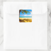 パームツリーシャドウ スクエアシール (バッグ)