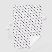 パームツリーシルエットパターンコースタルトラベルシック ゴルフタオル (インサイチュ)