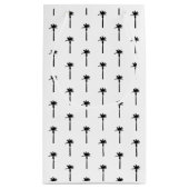 パームツリーシルエットパターンコースタルトラベルシック スモールペーパーバッグ (裏面)