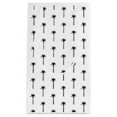 パームツリーシルエットパターンコースタルトラベルシック スモールペーパーバッグ (正面)