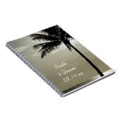 パームツリーシルエットビーチ結婚式 ノートブック (右側)