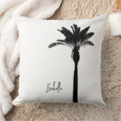 パームツリーシルエット名トラベルコースタルシック クッション (ブランケット)