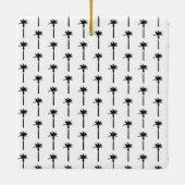 パームツリーシルエット名トラベルビーチ沿岸 セラミックオーナメント (裏面)