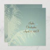 パームツリーシルエット 招待状 (正面/裏面)