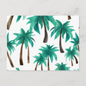 パームツリーシンプルモダン水の色 ポストカード (正面)