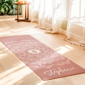 パームツリーシーシェルマンダラモノグラムマウブビーチイ ヨガマット