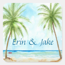 パームツリーステッカー スクエアシール