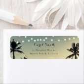パームツリーストリングライト差出人住所ラベル ラベル (インサイチュ)