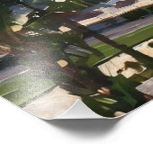 パームツリーズと美しい沿岸リゾートランドスケープ フォトプリント            (角)