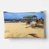 パームツリーズのシャドウプリントカットソーバッグ アクセサリーポーチ (裏面)