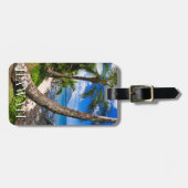 パームツリーズアロングハイドアウェイズビーチ ラゲッジタグ (正面横)