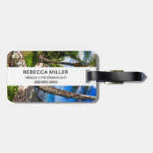 パームツリーズアロングハイドアウェイズビーチ ラゲッジタグ (裏面横)