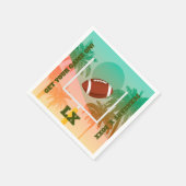 パームツリーズアンドサッカーアップライトパーティー紙 スタンダードカクテルナプキン (角)