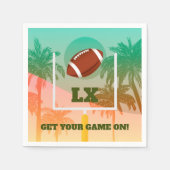 パームツリーズアンドサッカーアップライトパーティー スタンダードカクテルナプキン (正面)