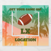 パームツリーズアンドサッカーアップライトパーティー ビールラベル (シングルラベル)