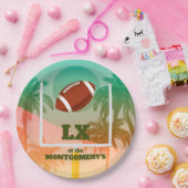 パームツリーズアンドサッカーアップライトパーティー ペーパープレート (パーティー)