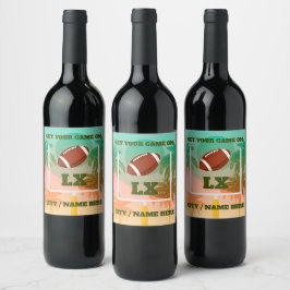 パームツリーズアンドサッカーアップライトパーティー ワインラベル