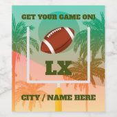 パームツリーズアンドサッカーアップライトパーティー ワインラベル (シングルラベル)