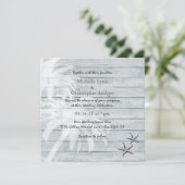 パームツリーズアンドスターフィッシュウッドビーチ結婚式招待状 招待状 (スタンド正面)