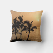 パームツリーズアンドロマンティックサンセット クッション (裏面)