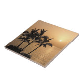 パームツリーズアンドロマンティックサンセット タイル (側面)