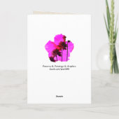 パームツリーズインザサンセット誕生日カード カード (裏面)