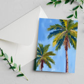 パームツリーズウォーターカラートロピカル ポストカード