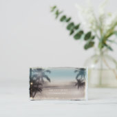 パームツリーズエレガントトロピカルビーチクラシーシック 名刺 (スタンド正面)