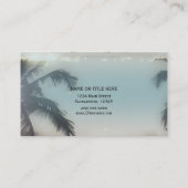 パームツリーズエレガントトロピカルビーチクラシーシック 名刺 (裏面)