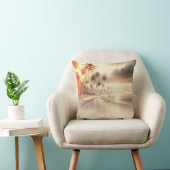 パームツリーズオレンジサンセットビーチ クッション (椅子)