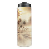 パームツリーズオレンジサンセットビーチ タンブラー (正面)