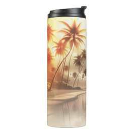 パームツリーズオレンジサンセットビーチ タンブラー
