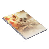 パームツリーズオレンジサンセットビーチ ノートブック (右側)
