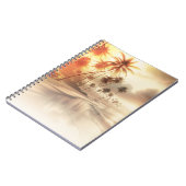 パームツリーズオレンジサンセットビーチ ノートブック (左側)