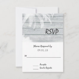 パームツリーズオンウッドビーチ結婚式RSVP 出欠カード
