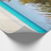 パームツリーズオンビーチブルーシー&スカイ ラッピングペーパー (角)