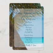 パームツリーズオンビーチ結婚式リハーサル招待状 招待状 (正面/裏面)