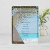 パームツリーズオンビーチ結婚式リハーサル招待状 招待状 (スタンド正面)